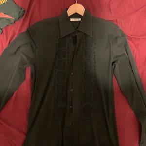 Men’s black Prada shirt and vest